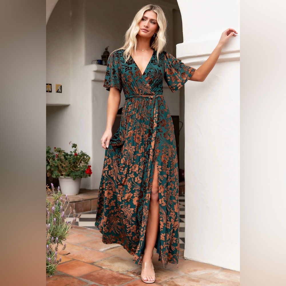 NWT Baltic Born Uma Velvet Maxi Dress Size XL - Picture 3 of 6
